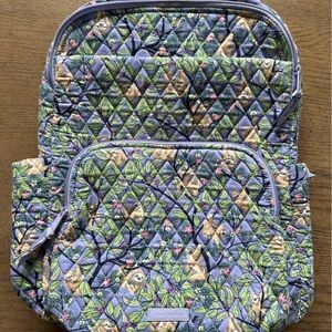 Very Bradley Essential Large Backpack Hanging Around Purple Sloth